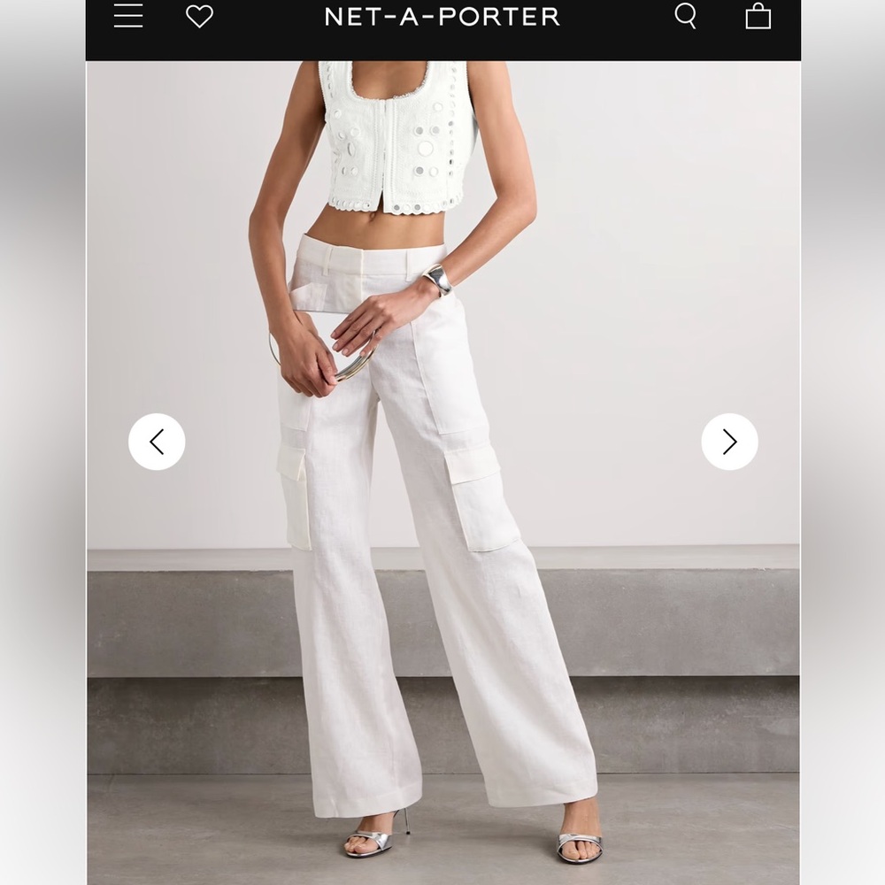 LoveShackFancy Cargo Linen Pora Pant